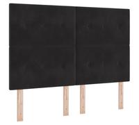 Lumanois Cama Box Spring LED con colchón Negro 160 x 200 cm Terciopelo,Mobiliario,Camas y somieres,78.64kg-3343324