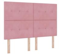 Lumanois Cama Box Spring LED con colchón Rosa 160 x 200 cm Terciopelo,Mobiliario,Camas y somieres,79.41kg-3343327