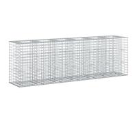 Lumanois Cama elevada de gavión 2 pcs Plateado 250 x 50 x 80 cm,Vallas de jardín,Paneles de Vallas,47.3kg-3422231