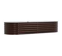 Lumanois Cama elevada Marrón 240 x 80 x 44 cm Acero, Casa y jardín Jardín Jardinería Maceteros y jardineras, Marrón, 13.62kg