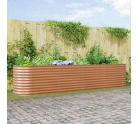 Lumanois Cama elevada Marrón 400 x 80 x 81 cm Acero,Casa y jardín,Jardín,Jardinería,Maceteros y jardineras,40.55kg-42011325