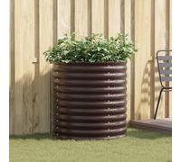 Lumanois Cama elevada Marrón 80 x 80 x 81 cm Acero,Casa y jardín,Jardín,Jardinería,Maceteros y jardineras,10.62kg-42008136