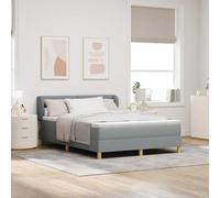 Lumanois Cama Tipo Box Spring con colchón Gris Claro 160 x 200 cm Tela,Mobiliario,Camas y somieres,70.24kg-3340220
