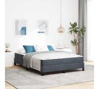 Lumanois Cama Tipo Box Spring con colchón Gris Oscuro 160 x 200 cm Tela,Mobiliario,Camas y somieres,52.78kg-3398702