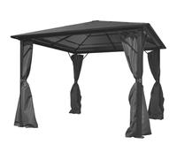 Lumanois Cenador con Cortina Gris Antracita Aluminio 300x300 cm,Casa y jardín,Jardín,Artículos de Exterior,Estructuras de Exteriores,Carpas y cenadores,50.2kg-44889
