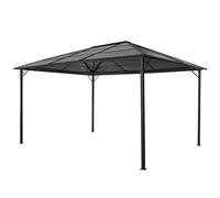 Lumanois Cenador con tejado Aluminio 4x3x2,6 m Negro,Casa y jardín,Jardín,Artículos de Exterior,Estructuras de Exteriores,Carpas y cenadores,56.15kg-44643
