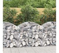 Lumanois Cesta de gaviones Forma Arco Hierro galvanizado 100x50x80/100cm, Casa y jardín Jardín Jardinería Maceteros y jardineras, Plateado, 12.55kg