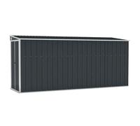 Lumanois Cobertizo de jardín de Pared Acero galvanizado 118x382x178 cm, Casa y jardín Jardín Artículos de Exterior Estructuras de Exteriores Cobertizos, Antracita, 47.9kg