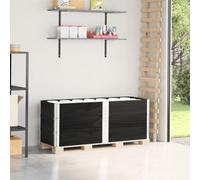 Lumanois Collares de palets 3 uds Madera Maciza de Pino Negro 150x50 cm, Plataformas de Carga y palés, 28.8 kg-3295379