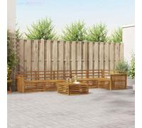 Lumanois Conjunto de sofás de Exterior 7 pcs Natural,Mobiliario,Conjuntos de Muebles,98.26kg-3373574