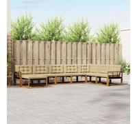 Lumanois Conjunto de sofás de Exterior con cojín 24 pcs Natural y Beige,Mobiliario,Conjuntos de Muebles,89.26kg-3369752