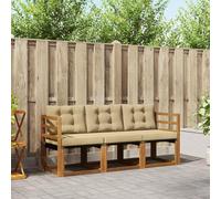 Lumanois Conjunto de sofás de Exterior con cojín 3 pcs Natural y Beige,Mobiliario,Conjuntos de Muebles,26.09kg-3368344
