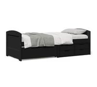 Lumanois Diván con 5 cajones sin colchón iRun Negro 90x200 cm,Mobiliario,Camas y somieres,49.1kg-3314682