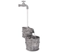 Lumanois Fuente con Grifo y Cubos de poliresina, Casa y jardín Decoración Fuentes y estanques Fuentes y cascadas, Gris, 6.32kg