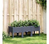 Lumanois Jardinera con Patas PP Azul Gris 120x40x42 cm,Casa y jardín,Jardín,Jardinería,Maceteros y jardineras,6.57kg-367896
