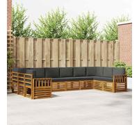 Lumanois Juegos de sofás con cojín 10 pcs Natural y Antracita,Mobiliario,Conjuntos de Muebles,135.86kg-3375552