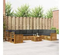 Lumanois Juegos de sofás con cojín 11 pcs Natural y Antracita,Mobiliario,Conjuntos de Muebles,149.26kg-3375597
