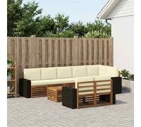 Lumanois Juegos de sofás Madera de Acacia Sólida, Conjuntos de Muebles, 127.7 kg-3384541