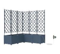 Lumanois Macetero de Jardín 3 pcs Gris 120 x 40 x 125,5 cm Acero, Casa y jardín Jardín Jardinería Maceteros y jardineras, Gris, 7.07kg
