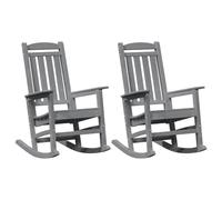 Lumanois Mecedora 2 pcs Gris Claro 92 x 70 x 108 cm Polietileno,Muebles de jardín,Asientos de Exterior,Sillas de jardín,42.04kg-3335813
