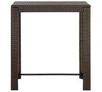 Lumanois Mesa Alta de jardín ratán sintético marrón 100x60,5x110,5 cm, Mobiliario Muebles de jardín Mesas de jardín, Marrón, 13.6kg