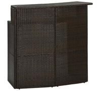 Lumanois Mesa Alta de jardín ratán sintético marrón 120x55x110 cm,Mobiliario,Mesas de jardín,15kg-313467