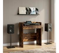 Lumanois Mesa de DJ Roble Ahumado 62 x 45 x 102 cm Madera de ingeniería, Mesas de Oficina, 17.94 kg-8006760