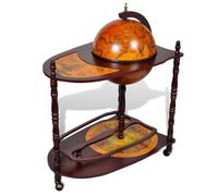 Lumanois Mueble Bar de pie Bola del Mundo Madera de eucalipto,Mobiliario,Armarios y Almacenamiento,Armarios para Vino y licores,14.4kg-240699