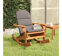 Lumanois Silla Mecedora Adirondack con Cojines Madera Maciza Acacia,Mobiliario,Asientos de Exterior,Sillas de jardín,14kg-360037