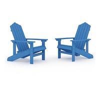Lumanois Sillas de jardín Adirondack 2 Unidades HDPE Azul Aqua,Asientos de Exterior,Sillas de jardín,32.32kg-3095695