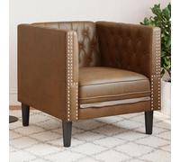 Lumanois Sillón de Piel de Ante sintético marrón,Mobiliario,Sofás,16.25kg-372658