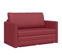 Lumanois Sofá Cama 110cm Rojo Vino Cuero Artificial,Mobiliario,Sofás,22.4kg-4106711