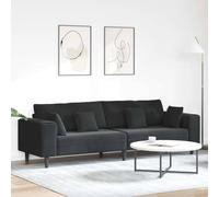 Lumanois Sofá con cojín Negro 250 x 77 x 76 cm Terciopelo,Mobiliario,Sofás,40kg-3335158