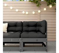 Lumanois Sofá de Esquina de jardín Madera Maciza de Pino Gris,Mobiliario,Asientos de Exterior,Sofás modulares de Exterior,9.34kg-825473