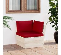 Lumanois Sofá de Esquina de palets de jardín Cojines Abeto impregnado,Mobiliario,Asientos de Exterior,Sofás modulares de Exterior,22.6kg-3063354