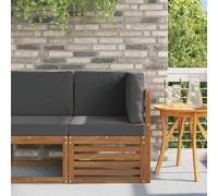 Lumanois Sofá de Esquina para Exteriores Madera de Acacia Sólida Natural,Asientos de Exterior,Sofás modulares de Exterior,16.66kg-900502