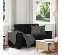 Lumanois Sofá Loveseat Terciopelo Negro 160x77x82 cm,Mobiliario,Sofás,25.9kg-4105115