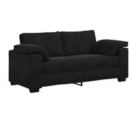 Lumanois Sofá Loveseat Terciopelo Negro 180x77x82 cm,Mobiliario,Sofás,27kg-4105272