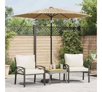 Lumanois Sombrilla de jardín con Leds Poste Acero marrón 223x223x213 cm,Artículos de Exterior,Sombrillas,6.05kg-4005119