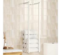 Lumanois Toallero de Acero Blanco 25x20x95 cm, Casa y jardín Accesorios para el baño Toalleros, Blanco, 1.66kg