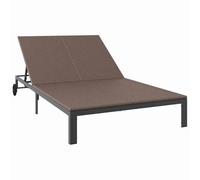 Lumanois Tumbona 1-Persona Marrón 206 x 62.5 x 74 cm ratán sintético, Mobiliario Muebles de jardín Asientos de Exterior Tumbonas, Marrón, 21.55kg