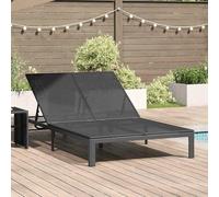 Lumanois Tumbona 1-Persona Negro 206 x 62.5 x 74 cm ratán sintético, Mobiliario Muebles de jardín Asientos de Exterior Tumbonas, Negro, 21.55kg