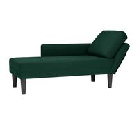 Lumanois Tumbona Almohada y reposabrazo Derecho Terciopelo Verde Oscuro,Mobiliario,Sillas,Divanes,16.7kg-4009809