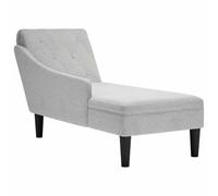 Lumanois Tumbona con Almohada y reposabrazo Derecho Tela Gris Nube,Mobiliario,Sillas,Divanes,16.3kg-4009770