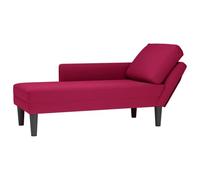 Lumanois Tumbona con Almohada y reposabrazo Derecho Terciopelo Rojo Vino,Mobiliario,Sillas,Divanes,16.7kg-4009811