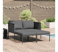 Lumanois Tumbona con cojín 2-Persona Antracita 153 x 115 x 69.5 cm,Mobiliario,Muebles de jardín,Asientos de Exterior,Tumbonas,27.95kg-42004135
