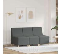 Lumanois Unidad de Sofá Modular sin Brazos 3 pcs Gris Oscuro,Mobiliario,Sofás,46.5kg-3399793