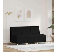 Lumanois Unidad de Sofá Modular sin Brazos 3 pcs Negro 55 x 74 x 82 cm,Mobiliario,Sofás,46.5kg-3399794