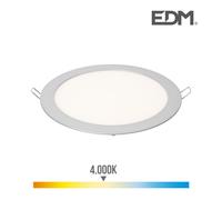 Lumeco downlight empotrable led marco cromado 20w, 4.000k, 20 cm, 3157