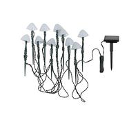 LUMI JARDÍN 10 Mini Setas luz Solar para pinchar Marcador callejón CHAMPY LED Blanco cálido 3.8m